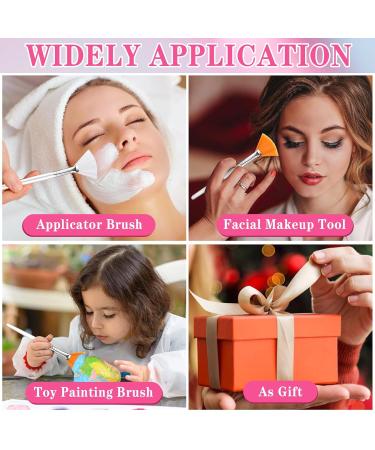 Supkiir 60 Pcs Facial Brush Set - Versatile Face Mask Applicators for Skincare & Makeup | Slim Soft Tools for Women & Estheticians - Orange & White - Buy Online on GoSupps.com