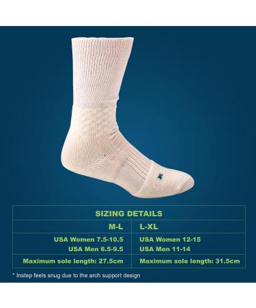 Nerve Spa Men's Diabetic Knee-High Socks - Extra Wide & Breathable (Large, 2 Pairs) - Buy Online on GoSupps.com