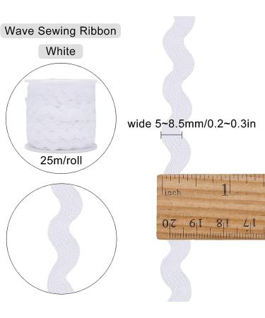 GORGECRAFT 27yd White Wave Sewing Ric Rac Trim Ribbon - 5mm Fringe for Flower Making & Wedding Crafts - Buy Online on GoSupps.com