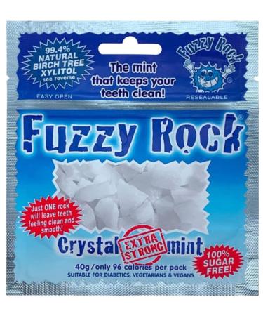 Fuzzy Rock Crystal Extra Strong Mint 40g (5 Packs)