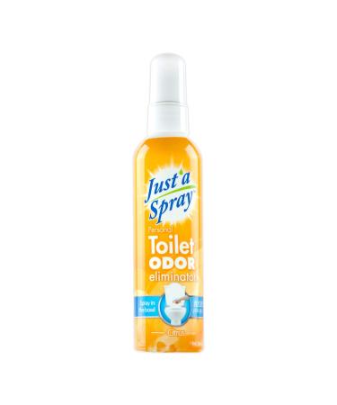 Just a Spray Citrus 115 ml - Home & Office Poop Spray Before You Go Toilet Odor Eliminator - Bathroom Deodorizer Just One Spray Toilet Freshener Safe for Septic