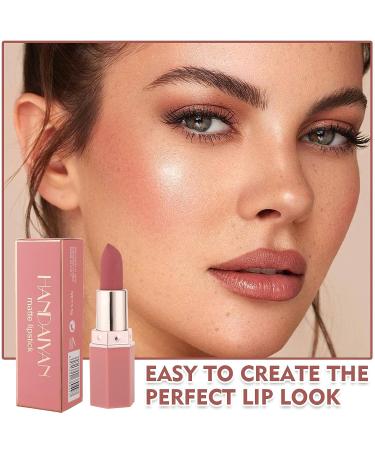 Matte Nude Lipstick - Waterproof Long Lasting Lip Color for Women - Honey Peach 01 - Buy Online on GoSupps.com