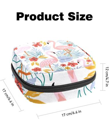 Flamingo Period Bag - Large Menstrual Cup Pouch & Sanitary Napkin Organizer - Buy Online on GoSupps.com