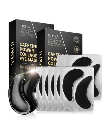 ROUSE 40 Pairs - Caffeine Under Eye Patches Eye Treatment Mask for Dark Circles Eye Fatigue Puffiness Refreshing Revitalizing Skin Care Eye Gel Pads (2 Boxes)