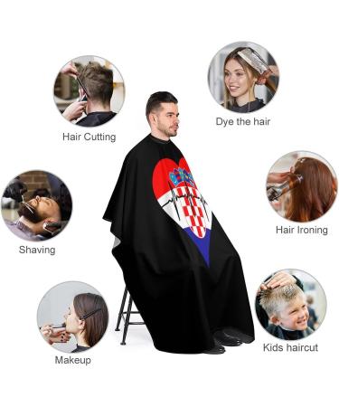 Love Croatia Heartbeat Haircut Cape - Water Resistant Salon Gown for Men & Adults | eCommerce Styling Cape - Buy Online on GoSupps.com