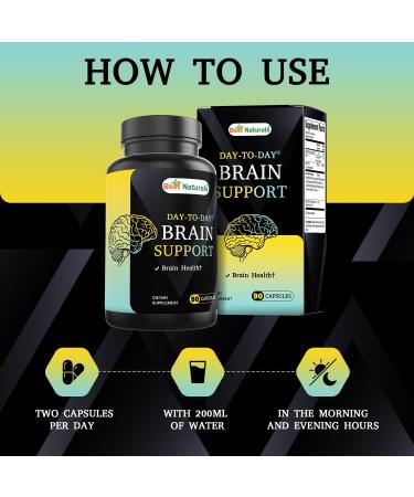Best Naturals Day-to-Day Brain Support Supplement with Ginkgo Biloba DMAE Bacopa Green Coffee Phosphotidyl Serene Alpha GPC Huperzine A Folate B6 & B12 90 Veg Capsules 90 Count (Pack of 1) - Buy Online on GoSupps.com