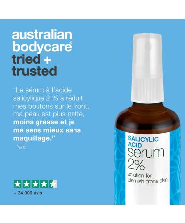 S rum l acide salicylique 2% pour peau grasse pores dilat s et boutons avec Zinc PCA th vert acide hyaluronique et glyc rine - 100 ml - Buy Online on GoSupps.com