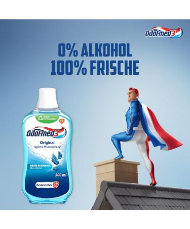 Odol-med3 Original Mouthwash 500ml - Alcohol-Free Formula for Fresh Breath | Buy Internationally - Buy Online on GoSupps.com