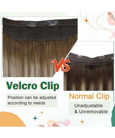 Easyouth Ombre Human Hair Balayage Wire Extensions - Brown to Medium Blonde - 16 Inch - 80g - Buy Online on GoSupps.com