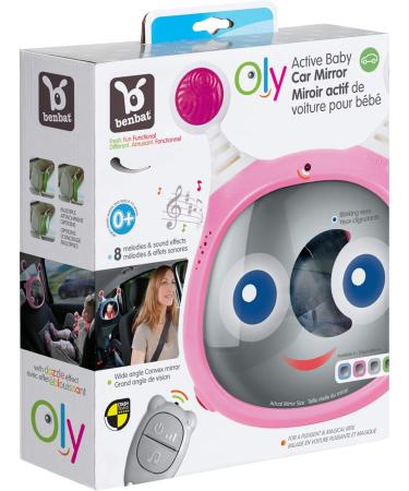 Benbat Oly Active Baby Car Mirror - Shatter-Proof, Rear Facing Infant Mirror with Remote Control - Beige - Buy Online on GoSupps.com