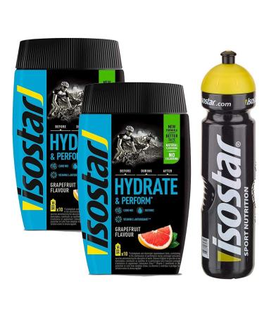 Isostar Isostar Hydrate & Perform Grapefruit Powder 2 x 400 g Pack of 2 Offers + Original 1000 ml Bottle