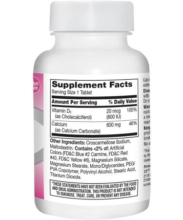 21st Century 600+D3 Calcium Supplement - 75 Tablets for Bone Health - Buy Online on GoSupps.com