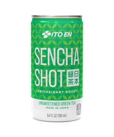 Ito En Sencha Shot, Japanese Green Tea, 6.4 Ounce (Pack of 30), Unsweetened, Zero Calories Sencha Tea