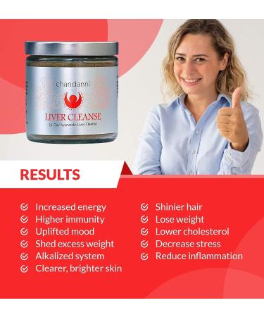 Chandanni Organic Liver Cleanse Detox Powder 16oz - Ayurvedic Herbs for 14 Day Reset | Milk Thistle, Guducci, Mangistha, Fennel, Cinnamon, Peppermint, Cardamom, Coriander - Buy Online on GoSupps.com