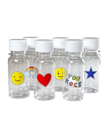 Yumbox Mini Wellness 2oz Juice Bottles (Pack of 6) - Reusable Empty Illustrated Leakproof BPA-Free Travel-Friendly Kid-Safe for Healthy Drinks On-the-Go