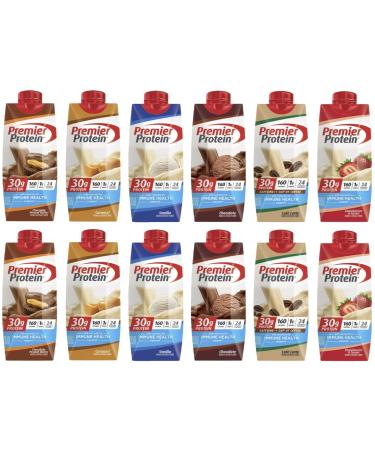 Protein Shake High Protein Shake Assorted Variety Pack Sampler - 11 Fl Oz (6 Flavor - Pack of 12)