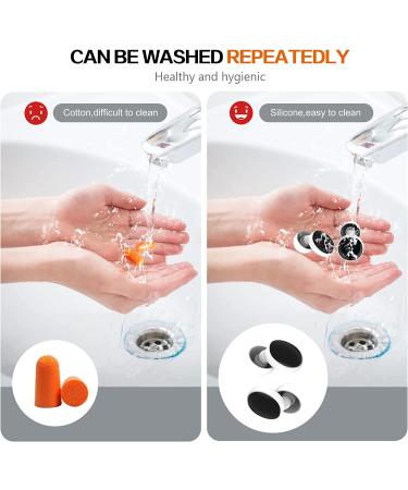 Silicone Ear Plugs for Sleep with Compact Case - Noise Cancelling & Reusable - Perfect for Snoring, Work, Concerts - White - Buy Online on GoSupps.com