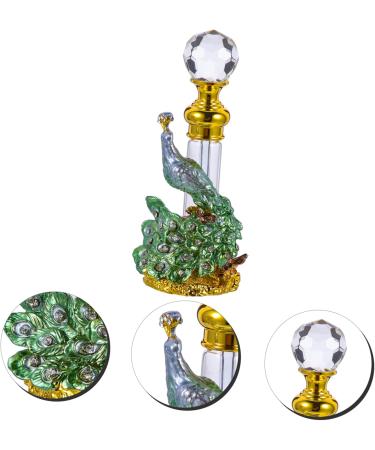 Angoily Perfume Bottle Essential Oil Bottle Glass Vintage Travel Vial 14x4x3cm Green - Buy Online on GoSupps.com