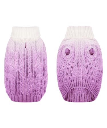 Cit toile warm winter dog sweater soft and comfortable knitted dog coat turtleneck pet clothing for the cold weather color gradient set for small medium pets purple s small color gradient purple - Buy Online on GoSupps.com