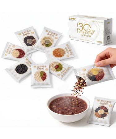 Bouillie Multigrains 30 Jours 100 G X 30 Paquets 5 Saveurs Emballage Individuel Cuisson Facile For Le Petit-d jeuner Et Les Collations