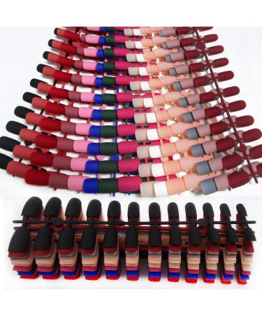 360pc Matte Press on Nails Medium Square False Nails Full Cover Artificial Fingernails Colored Fake Nail Tips Manicure Decor 10 Sizes for Women Girls - Buy Online on GoSupps.com