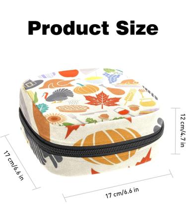 Pumpkin Turkey Leaf Period Storage Bag - Portable Menstrual Kit for Women, Teens, and Ladies - Menstrual Cup and Tampon Pouch - Color 9 - Buy Online on GoSupps.com