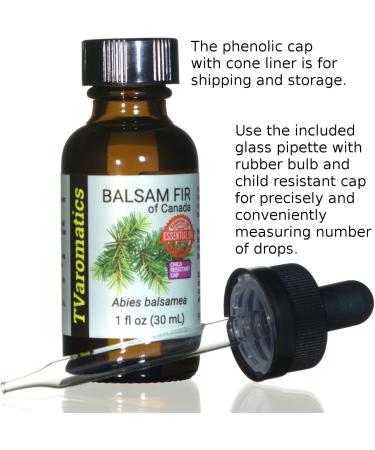 Buy TVaromatics 100% Pure Balsam Fir Essential Oil - 1 fl oz (30 mL) with Child Resistant Dropper - International Shipping Available - Buy Online on GoSupps.com