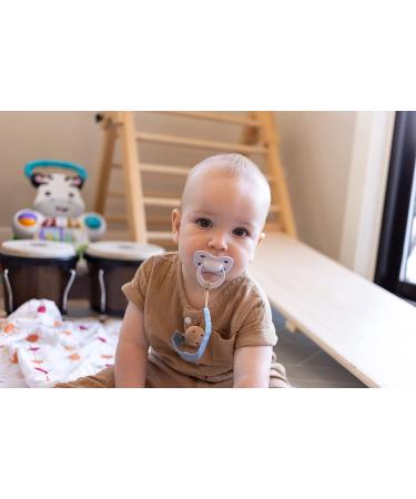 Organic Cotton Pacifier Clips - 4 Pack | Universal Fit for Most Pacifiers | Gender-Neutral Soother Leash with Clip - Buy Online on GoSupps.com