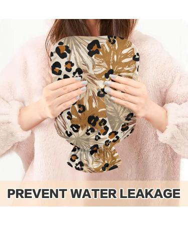 NAANLE Leopard Print Hot Water Bottle - 2L for Menstrual Cramps & Pain Relief | Heat & Cold Therapy - Buy Online on GoSupps.com