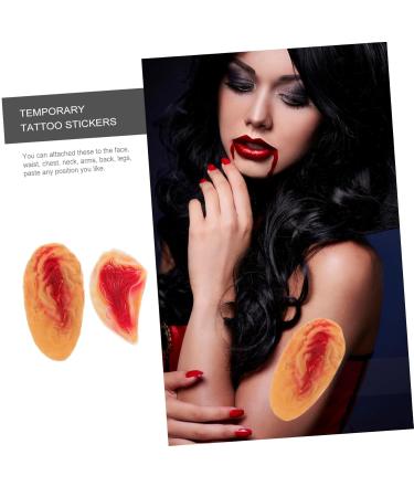 FRCOLOR 2pcs Scar Temporary Stickers | Latex Fake Wounds Makeup | Halloween Body & Wound Stickers for 3D Effects | International Shipping Available - Buy Online on GoSupps.com