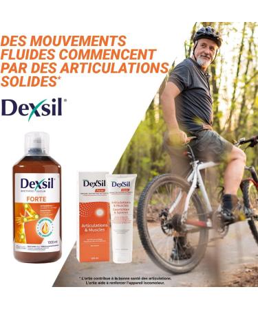 Dexsil Forte Joints - Food Supplement - Supports Joints - Solution Based on Organic Silicon MSM Glucosamine Zinc and Copper - 1 L Pack of 2 - Buy Online on GoSupps.com