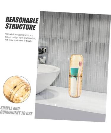 FRCOLOR Travel Toothbrush Set - Golden Tooth Brush & Toothpaste Coating | 22x7cm - Shop Internationally - Buy Online on GoSupps.com