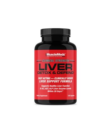 MuscleMeds Liver Detox & Defend Cleanse Repair Formula - Herbal Liver Support Supplement NAC Silymarin Milk Thistle 60 Servings
