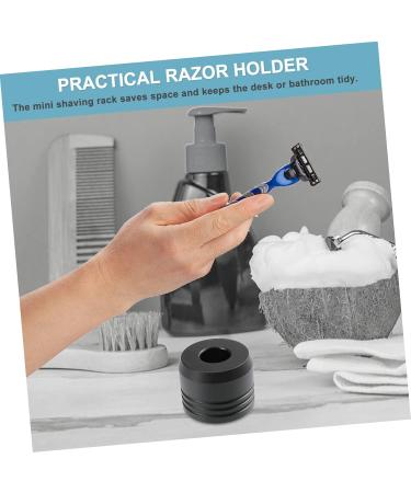 PopetPop Razor Holder Base - Aluminum Alloy Stand for Safety Razor | Practical Desktop Storage (4x4cm Black) - Buy Online on GoSupps.com