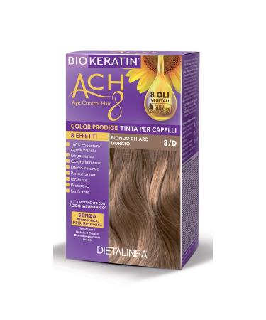 biokeratin ach 8 prodigy color - Hair dye N. 8/D Light golden blonde