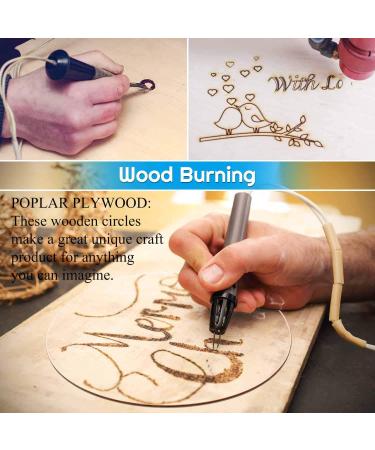 12-Pack Audab 12 Inch Unfinished Wood Circles for Crafts - Wooden Rounds for DIY Projects, Door Hanger, Wood Burning - Buy Online on GoSupps.com