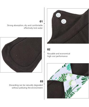 Exceart Bamboo Charcoal Sanitary Pads - 4 Reusable Waterproof Inserts for Women | Eco-Friendly Incontinence Solutions - Buy Online on GoSupps.com