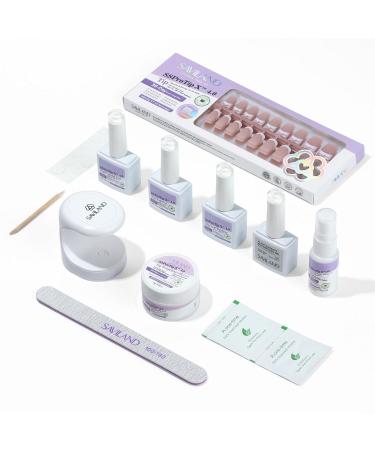 SAVILAND French Gel X Nail Kit - Extra Short Square Press On Nails Chip-Free Solid Nail Glue & UV/LED Lamp Supplies - Long-Lasting Durable French Tips - Buy Online on GoSupps.com