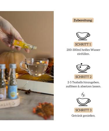 Buy Organic Teaballs Bio Tee Set - 5 Flavors: Ginger Turmeric Chai Latte & More | Free Wooden Display | 150-375 Cups of Herbal Tea - Buy Online on GoSupps.com