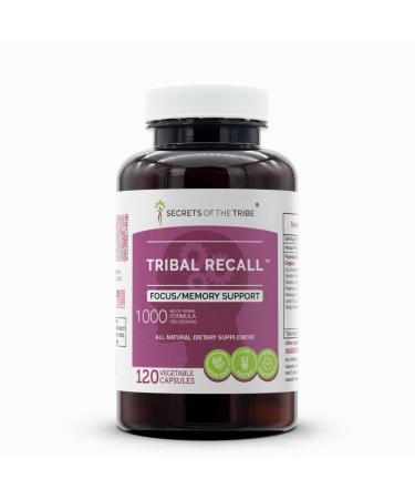 Secrets of the Tribe - Tribal Recall, Memory Support, Herbal Supplement Blend (120 Capsules) 120 Count (Pack of 1)