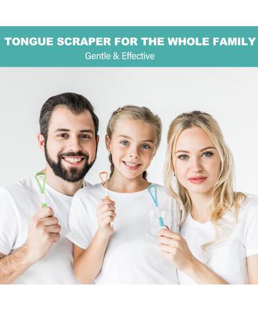 Ronavo Tongue Scraper Set - 8 BPA-Free Tongue Cleaners for Adults & Kids | Reduce Bad Breath & Improve Oral Care - International Shipping Available - Buy Online on GoSupps.com