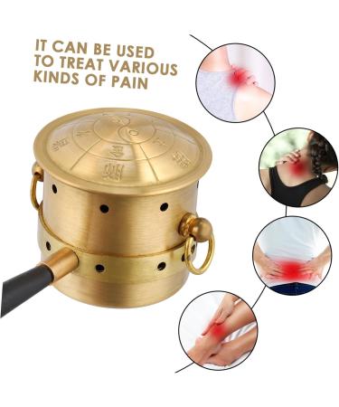 Healeved 3 Sets Moxibustion Box - Moxa Massage Tower Neck Roll Moxa Stick Holder & Kegel Burner Tank - Pure Copper Massage Devices for Wellness - Buy Online on GoSupps.com