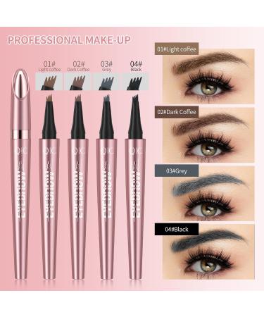 3D Waterproof Microblading Eyebrow Pen | Long-Lasting Smudge-Proof Magic Eyebrow Pencil for Women - Dark Brown - Buy Online on GoSupps.com