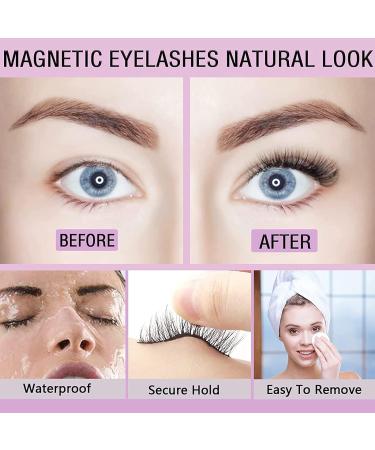 Kmilro Magnetic Eyelashes with Eyeliner Kit - 7 Pairs 3D Wispy Cat Eye Lashes - Natural Look - 7 Styles Fluffy False Eyelashes Pack - Buy Online on GoSupps.com