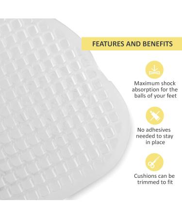 Tulis Bale Cushion - Non-Adhesive Thermoplastic Gel Shoe Inserts for Shock Absorption & Foot Pain Relief - Protect Against Blisters - 8x0.2x7 cm - Buy Online on GoSupps.com