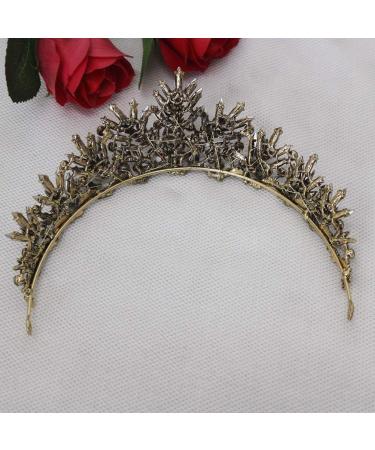 Frcolor Vintage Baroque Crown - 1 Piece Alloy Bridal Jewelry Hair Accessories for Wedding (Black) - Buy Online on GoSupps.com