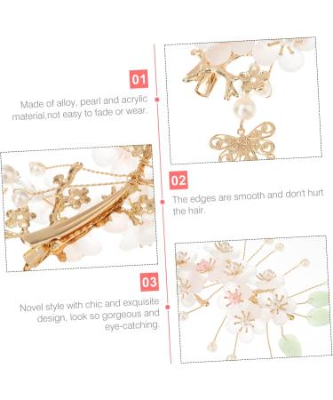 minkissy 2 Pairs Antique Hairpin Headdress Chinese Hanfu Vintage Chinese Hair Clip Wedding Hair Floral Hair Pin Hanfu Tassel Clip Chinese Hair Comb Hair Charms Crystal China Pearl Bride - Buy Online on GoSupps.com