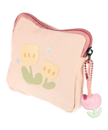 COHEALI Women Sanitary Zipper Storage Bag Large Capacity Tampon Bag Ladies Pad Organizer Coin Case
