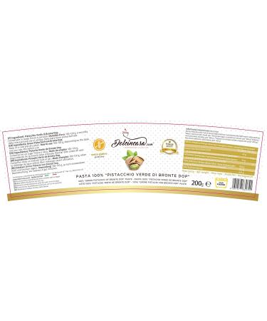 Dolcincasa-com P te de Pistache 100% Pure Naturelle Bronte sans Colorant fond pour les cr mes glac es p tisseries pour la confiserie excellent ar me tartinable vert fonc sans gluten 200gr - Buy Online on GoSupps.com
