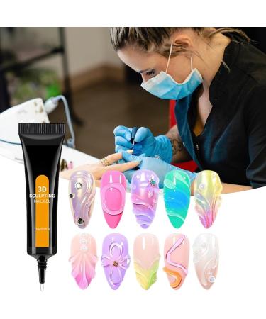 yztju 3D Nail Sculpting Gel Long-Lasting Beauty Products 15ml Adhesive Glue for Nail Art and Rhinestones - For Beginners Professionals Rhinestone Salon Party Holiday Wedding - Buy Online on GoSupps.com